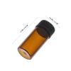 ELEOUTI 100pcs Amber Glass Essential Oil Bottles with Inner Plug Refillable Small Dropper Vials for Aromatherapy DIY Perfume Cosmetic Oils Travel Sample Containers view 2