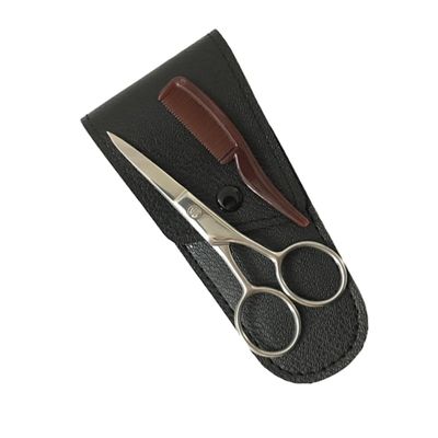 Mustache Eyebrow Trimmer Set Stainless Steel Black for Men