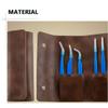 SOPOTUTU Pu Eyelash Tweezers Storage Bag with Comfortable Touch and Protective Design Brown Makeup Tool Organizer Pouch for False Eyelash Extension Tweezers view 3