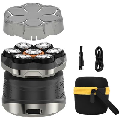 7D Head Shaver for Bald Men, Electric Razor with Upgraded Floating Blades, IPX6 Waterproof Rechargeable Razor for Wet & Dry Use, Metal-Adhering Head, LED Display