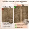 Nnzes Ash Honey Blonde Wigs for Women, 26 Inch Long Wavy 4x1 Lace Part Wig view 2