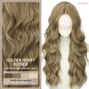 Nnzes Ash Honey Blonde Wigs for Women, 26 Inch Long Wavy 4x1 Lace Part Wig view 3
