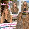 Nnzes Ash Honey Blonde Wigs for Women, 26 Inch Long Wavy 4x1 Lace Part Wig view 4