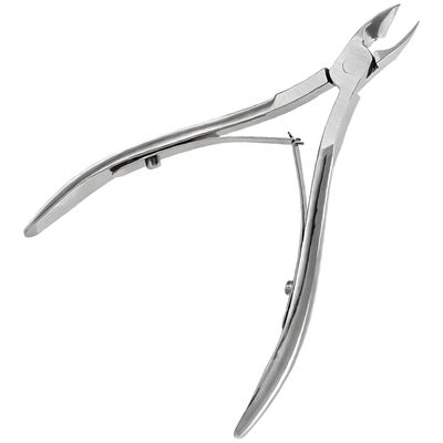 Stainless Steel Cuticle Nippers, 5 in Angled Cutting Head Cuticle Remover Professional, Sharp Cuticle Trimmer for Ingrown Toenails, Dead Skin, Hangnails, Manicure Tool