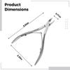 Stainless Steel Cuticle Nippers, 5 in Angled Cutting Head Cuticle Remover Professional, Sharp Cuticle Trimmer for Ingrown Toenails, Dead Skin, Hangnails, Manicure Tool view 3