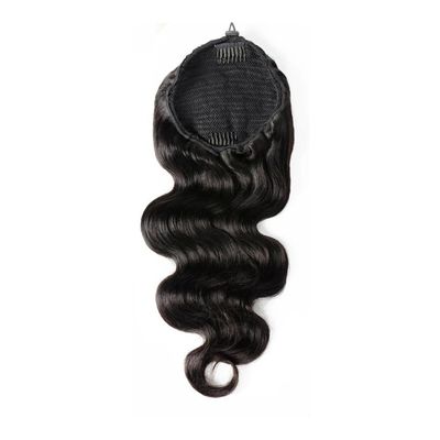 Braid Extension Body Wave Ponytails Real Hair Extensions With Drawstring 30.5-66cm Hairs Clip-in Wave Ponytail Hairpieces For Women Daily Use(24 Inch 150g)