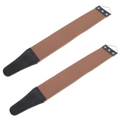 Outanaya 2pcs Dual-sided Manual Razor Strop Straps for Final Sharpening and Smoothing after Honing Suitable for Barber Shop and Home Use Random Random Color