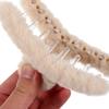 HEATSHAKING Plush Hair Accessories for Women and Including Hairband Hair Clip and Firm Hold and Long Serving Life White Flocking and Abs Material for Working and Sporting view 3