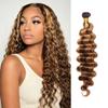 Human Hair Bundles 32 Inch P4/27 Brown/Honey Deep Wave Bundles,100 Gram view 1