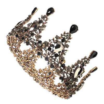 JHKNNK Vintage Bridal Rhinestone Tiara Headdress Crown for Women, Alloy Material with Elegant Retro Design, Easy to Wear and Well Decorated Wedding Headpiece for Photo Activity