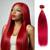 Human Hair Bundles 32 Inch Red Straight Hair Bundles,100 Gram/Bundle view 1