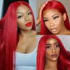 Human Hair Bundles 32 Inch Red Straight Hair Bundles,100 Gram/Bundle view 3