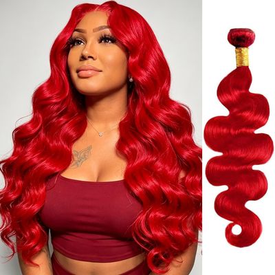 Human Hair Bundles 24 Inch Red Body Wave Hair Bundles,100 Gram/Bundle