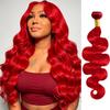 Human Hair Bundles 24 Inch Red Body Wave Hair Bundles,100 Gram/Bundle view 1