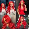 Human Hair Bundles 24 Inch Red Body Wave Hair Bundles,100 Gram/Bundle view 2