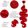 Human Hair Bundles 24 Inch Red Body Wave Hair Bundles,100 Gram/Bundle view 4