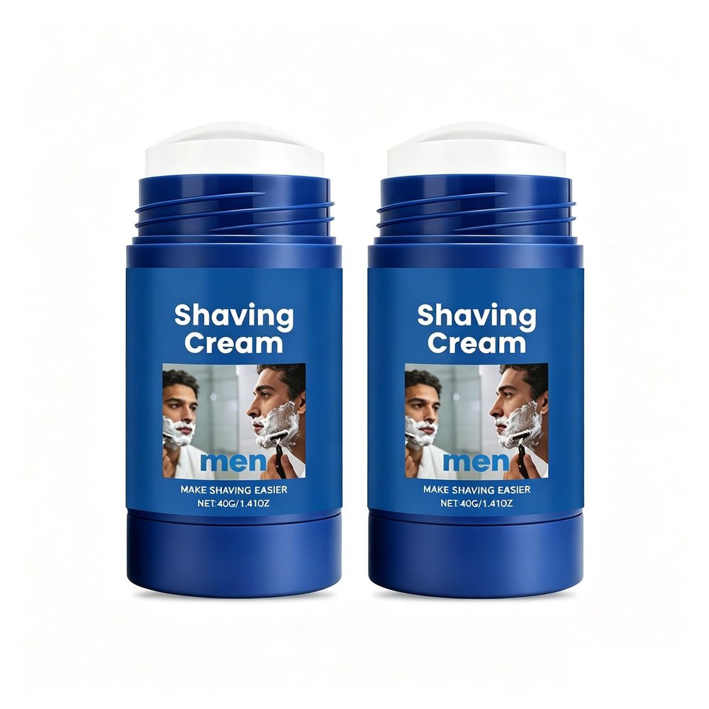 CVGYLOK Men Shaving Cleansing Stick, Gentle Refreshing 2-in-1 for Sensitive Skin, Office Daily Use &Dating Travel(2PCS)