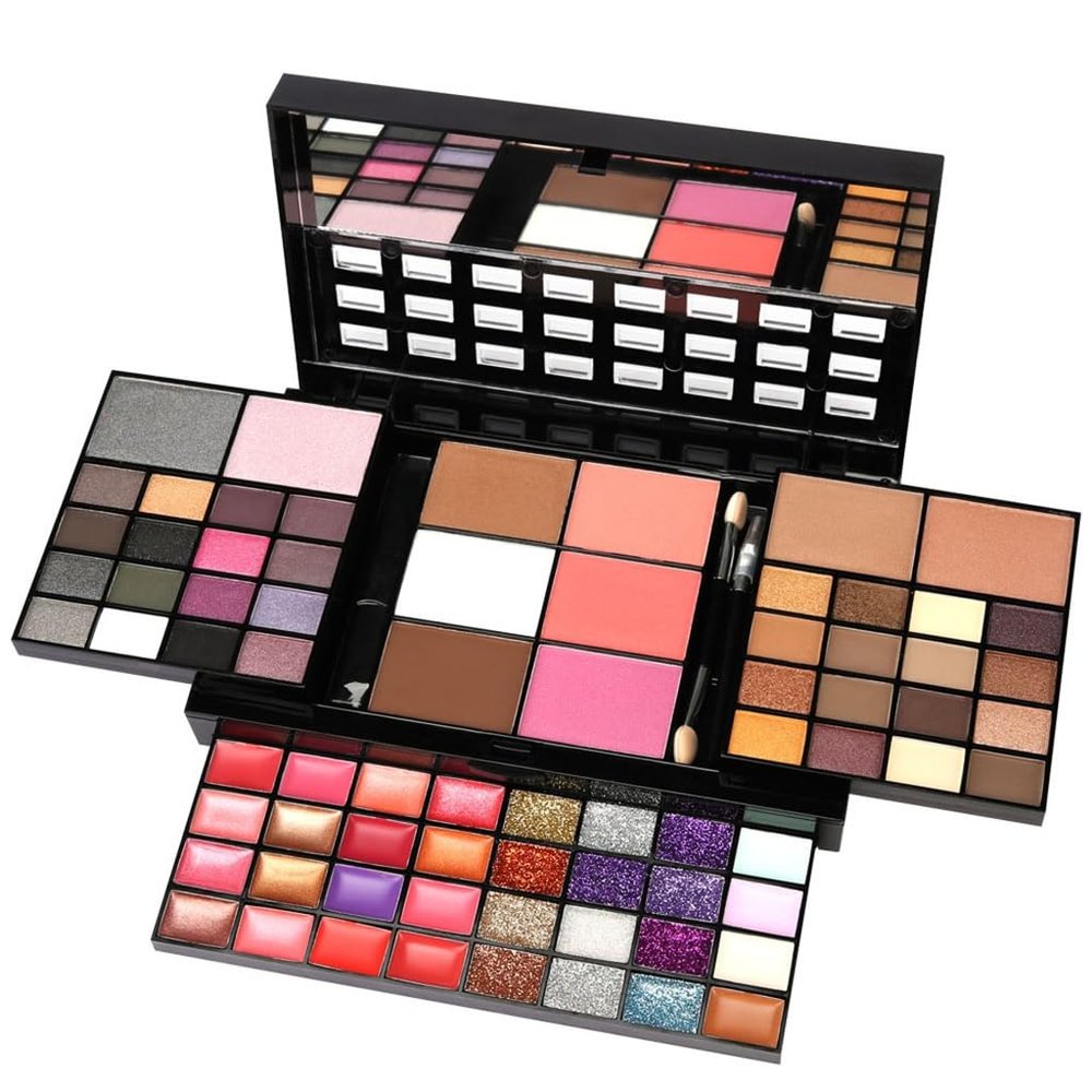 OBKSEB 74 Color Eye Shadow Lip Combination Makeup Set Disc Pearl Matte Concealer Beauty
