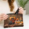 Fall Bombays Cats Makeup Bag, Holiday Cute Wood Cosmetic Travel Pouch for Women, Gifts for Girls, Autumn Portable Small Canvas Zipper Organizer 7x9 Inch view 3