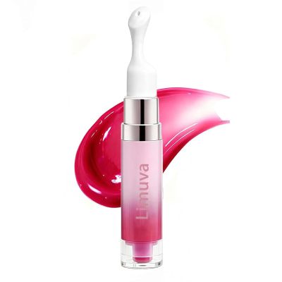 Brightening Lip Serum, 2026 New Allinone Lip Treatment Balm, Hydrating & Plumping Tinted Lip Gloss,Mirror-Finish Lip Glaze, Hydrating, Plumping and High-Shine (Bright pink)