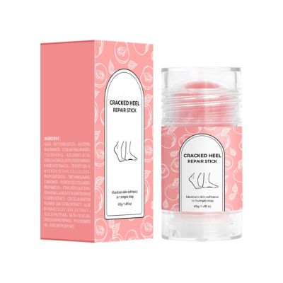 SANZHUAN Peach Cracked Heel Repair Stick, Foot Cream Stick for Dry Cracked Heels Peach Extract, Grape Seed Oil, Deep Moisturizing, Non-Greasy, Portable Hand & Foot Balm for Women and Men 1.41oz