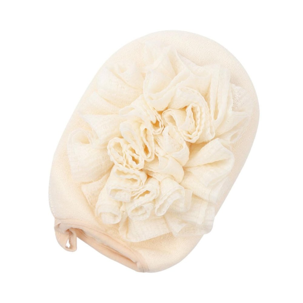 Toyvian Beige Bath Ball Scrub Shower Ball Made of Sponge and Woven Fabric with Hanging Rope, Safe to Use and Environmentally Friendly Materials, for Hotel Use or Gift for