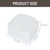 WRITWAA 2pcs Pp Cotton Swab Holder with Lid, Mini Square round Storage Containers for Makeup Balls and Cotton Swabs, Convenient Refill, Neatly Stacked, for Home and Bathroom Counter view 2