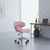 Fhtdhm Adjustable Beauty Seat Rolling Swivel Chair Ergonomic Stool Low Back Hydraulic Lift PU Leather Suitable for Salon Home Spa Body Art Studio Examination Room, Black view 2