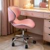 Fhtdhm Adjustable Beauty Seat Rolling Swivel Chair Ergonomic Stool Low Back Hydraulic Lift PU Leather Suitable for Salon Home Spa Body Art Studio Examination Room, Black view 4