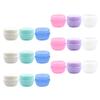 TOPPERFUN 18pcs Lightweight Reusable Pp Cosmetic Sub Package Jars with Lids for Travel and Camping, Empty Cream Containers for Facial Cream Storage view 1