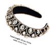 CAXUSD Elegant Rhinestone Hairband for Women with Comfortable Sponge Padding, Baroque Style Headband for Parties and Daily Wear, Unique Golden Headdress Accessory view 2
