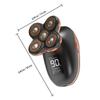 EXHUMKY Rechargeable 5-Head Electric Shaver for Men with LCD Display, USB Charging, Abs Material, Comfortable Handle, Skin-Safe Design, Waterproof for Wet and Dry Use view 2