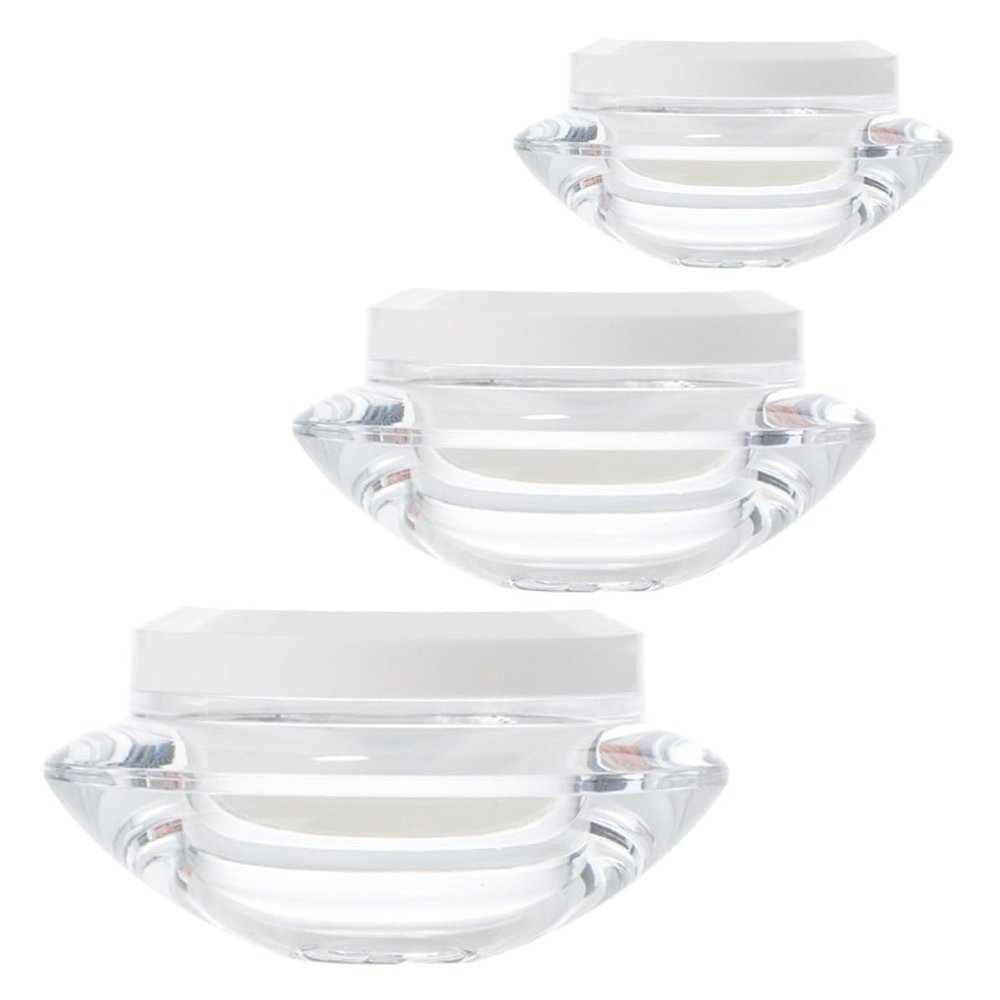 OHPHCALL 3pcs Acrylic Travel Containers for Creams Small Face Cream Jars 3g 7g 10g Refillable Cosmetic Bottles Protect from Sunlight Convenient to Clean for Travel Use