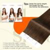 Full Shine Invisi Edge Tape in Hair Extensions, Dark Chestnut 20 Inch view 3