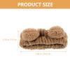 Lurrose 3 Pcs Khaki Bear Ears Headbands for Women, Elastic Design Fabric Makeup and Spa Hairbands, Simple to Wear Face Washing Hairbands for Spa and Makeup view 2