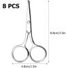 2026 New 8 Pack Small Round Tip Scissors - Professional Grooming for Hair,Eyebrows,Nose Hair & Mustache small grooming scissors view 2