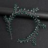 FOYTOKI Green Rhinestone Head Chain Hair Accessory for Women, Wedding and Birthday Use, Made of Zinc Alloy, Not Easy to Deform or Break, Delicate and Charming Festival Head Jewelry view 4