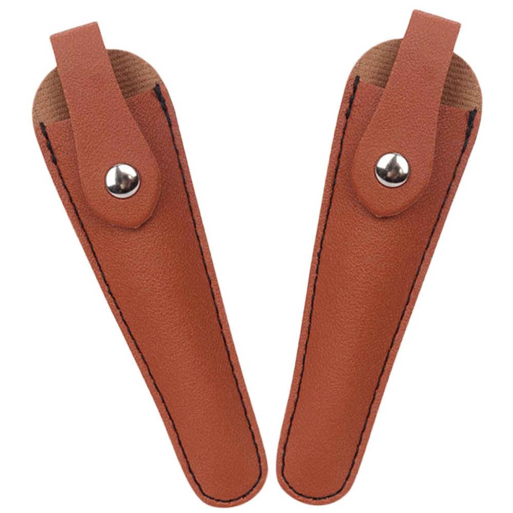 ULTECHNOVO 2pcs Pu Leather Hairdressing Scissor Bag Protective Cover for Scissors Tool Storage Organizer Suitable for Salon Hairdressers and Cutting Hair