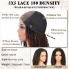 14inch Brown Ombre Burmese Curly Human Hair Wig with Finger Coil Curls view 4