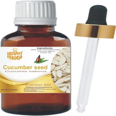 LEVENMOOI Cucumber Seed (Cucumis sativus) Carrier Oil 100ml for Premium Quality Multipurpose use Carrier Oil Glass Bottle with Dropper