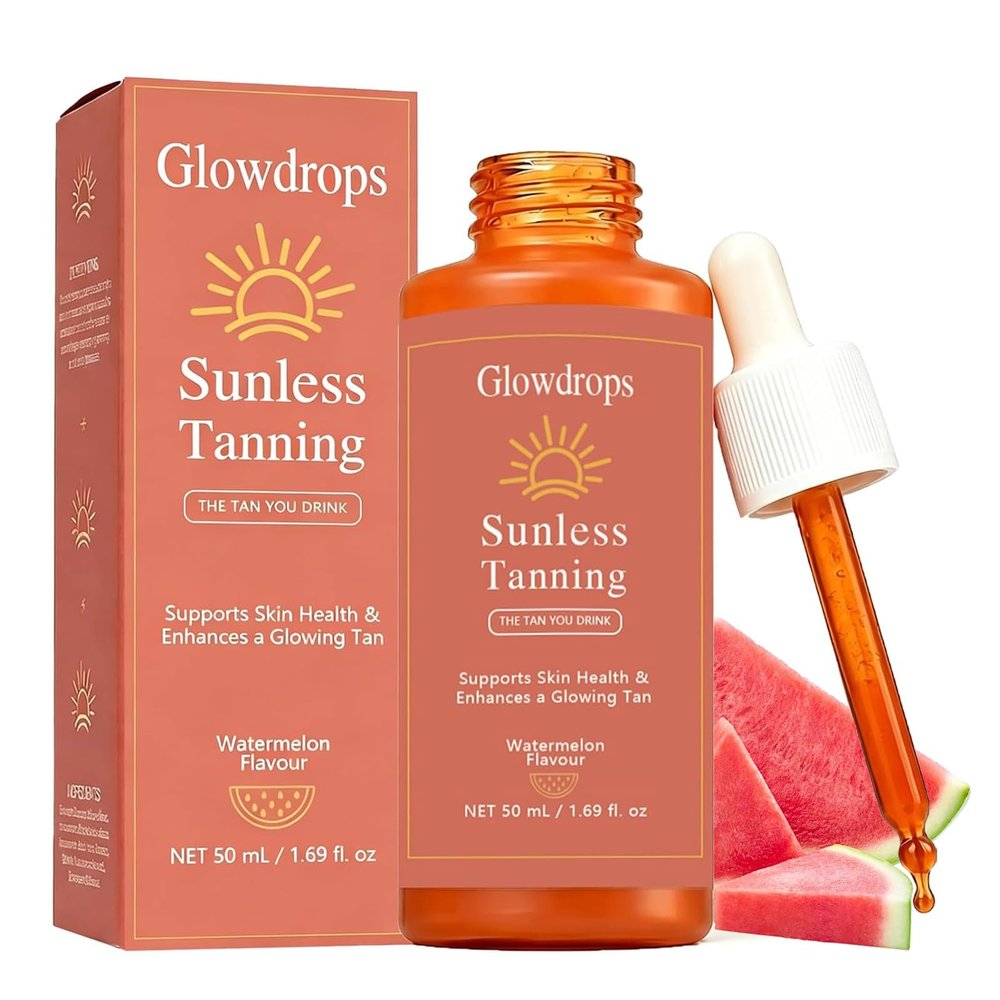 GlowDrops Glow Drops Tanning Drops, Natural Sunless Drop, 50ML (1PCS)