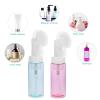 NUOBESTY 4 Pcs 60ml Portable Foam Pump Bottles for Soap and Shampoo, Plastic Empty Foaming Soap Dispenser Bottles with Brush, Sturdy Design for Personal Use and Travel view 3