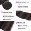 Straight Bundles Human Hair 24 26 28 30 Inch, 100% Unprocessed Virgin Human Hair Weave Bundles Straight, Sew In Hair Extensions Real Human Hair Glossy Hair Bundles 400g/Pack Double Weft Black Color view 4