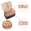 SRJUSV Large Capacity PU Waterproof Toiletry Storage Bag Women's Travel Portable Cosmetics For Women Men to Travel(Black) view 3