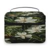 FodPand Flowers And Green Leaves Makeup Bag Toiletry Bag Cosmetic Bags view 1
