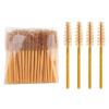 Disposable Mascara Wands 400 Pcs Disposable Golden Rod Mascara Brush Mini Eyelashes Eyebrow Comb False Eye Lashes Extension Applicator Beauty Makeup Tools(Brown) view 1