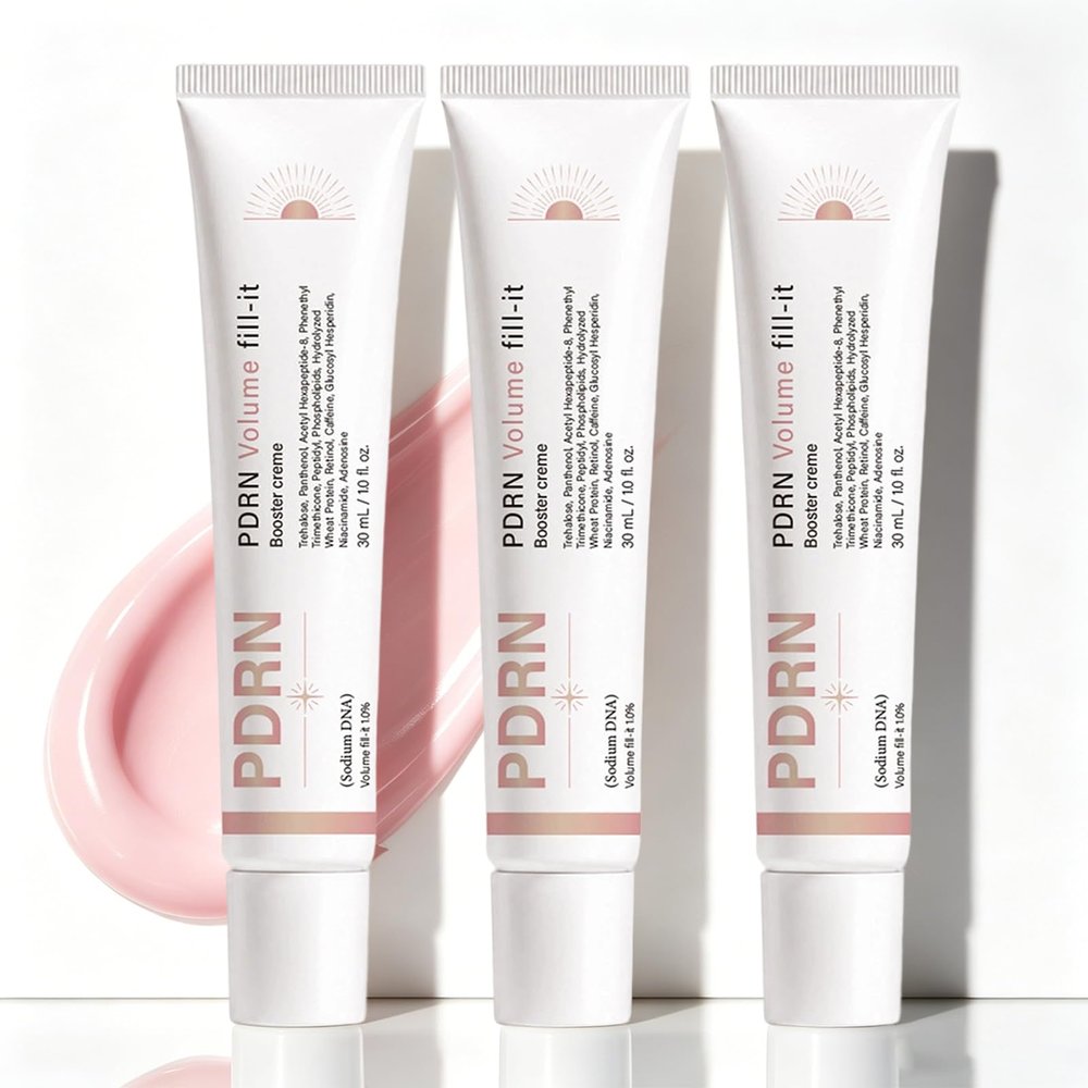 gtalmp PDRN Volume fill-it Booster Cream, PDRN Eye Cream with Peptides, Firming & Plumping Forehead, Smile Lines & Neck, Daily Anti-Aging Routine, All Skin Types, 1.01 fl oz (3Pack)