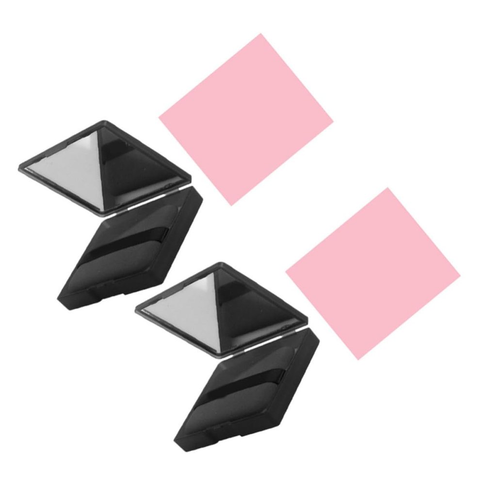 LOCZUK Face Oil Absorbing Sheets Blotting Paper 2 Sets with Mirror Case and Puff, Quick Oil Control Compact Makeup Touch-up Accessory for Oily Skin