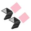 LOCZUK Face Oil Absorbing Sheets Blotting Paper 2 Sets with Mirror Case and Puff, Quick Oil Control Compact Makeup Touch-up Accessory for Oily Skin view 1