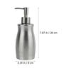 VOSAREA 400ml Stainless Steel Lotion Dispenser Pump Bottle for Home and Hotel Use, Easy to Refill with Long Serving Time, Simple Fashion Design Silver Pump Bottle for Shower Gel and Hand view 2